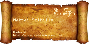 Makrai Szibilla névjegykártya
